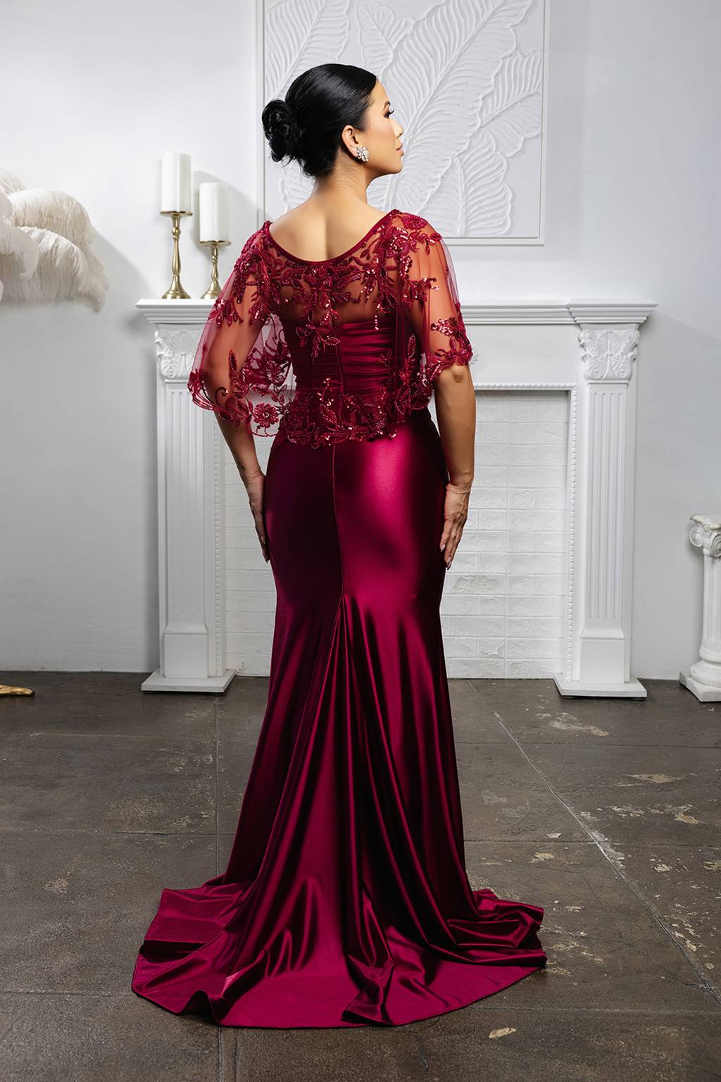 Sweetheart Floor-Length Satin Evening Gown Sheath/Column May Queen MQ2173