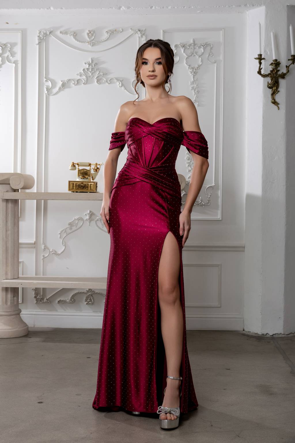 Off-the-Shoulder Floor-Length with Train Satin Prom Mermaid Trumpet May Queen MQ2182 - Royal Blue / 10 Off-the-Shoulder Floor-Length with Train Satin Prom Mermaid Trumpet May Queen MQ2182 - Royal Blue / 10
