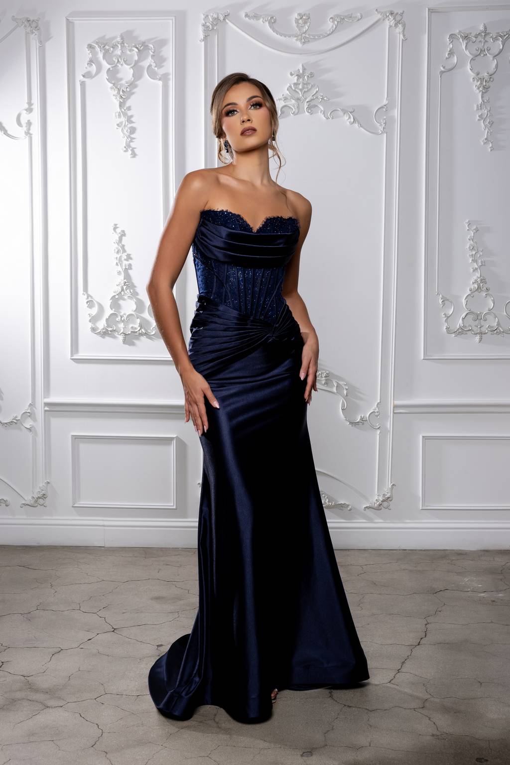 Sweetheart Floor-Length Satin Prom Mermaid/Trumpet May Queen 2186