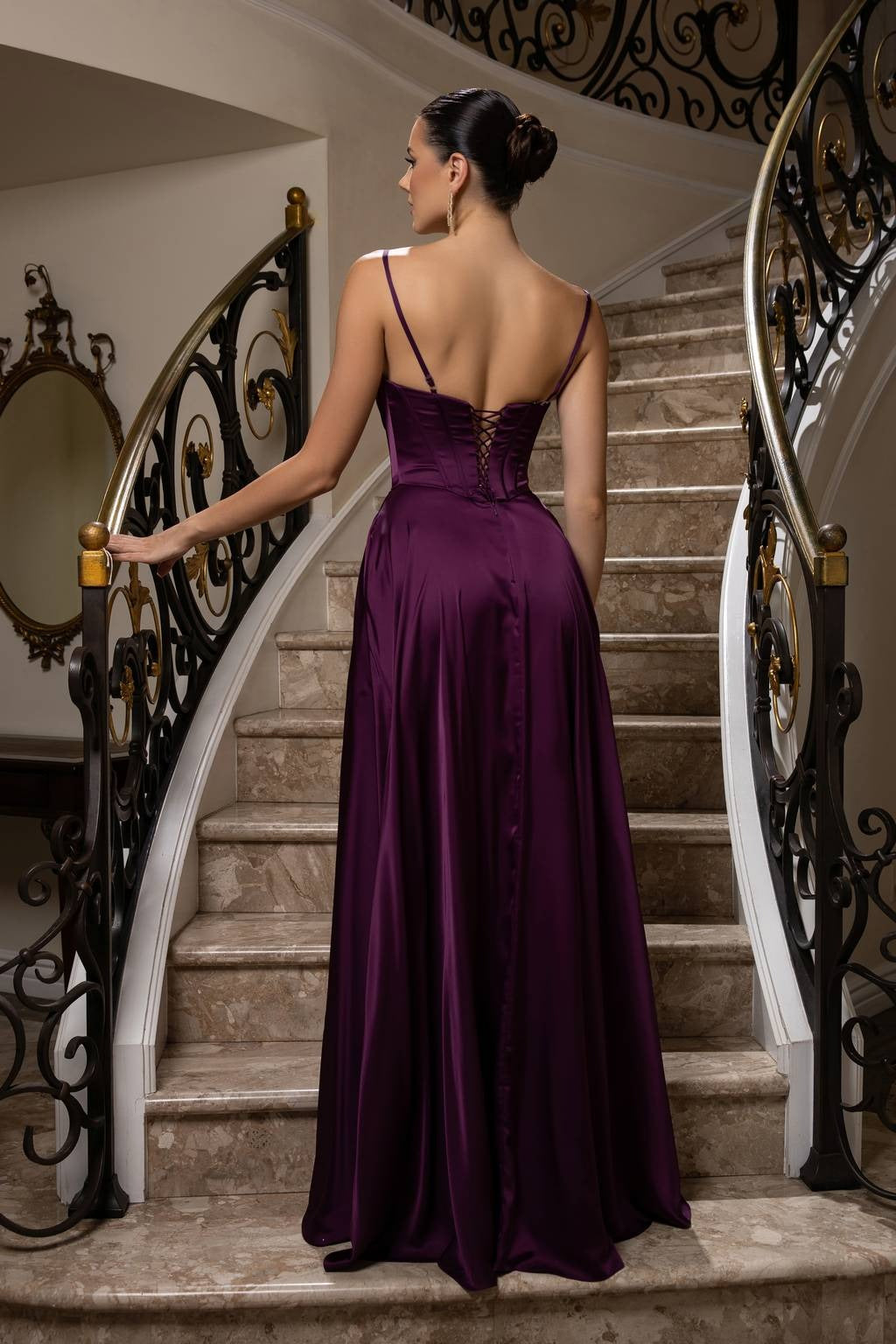 Sweetheart Floor-Length Satin Formal A-Line May Queen 2188
