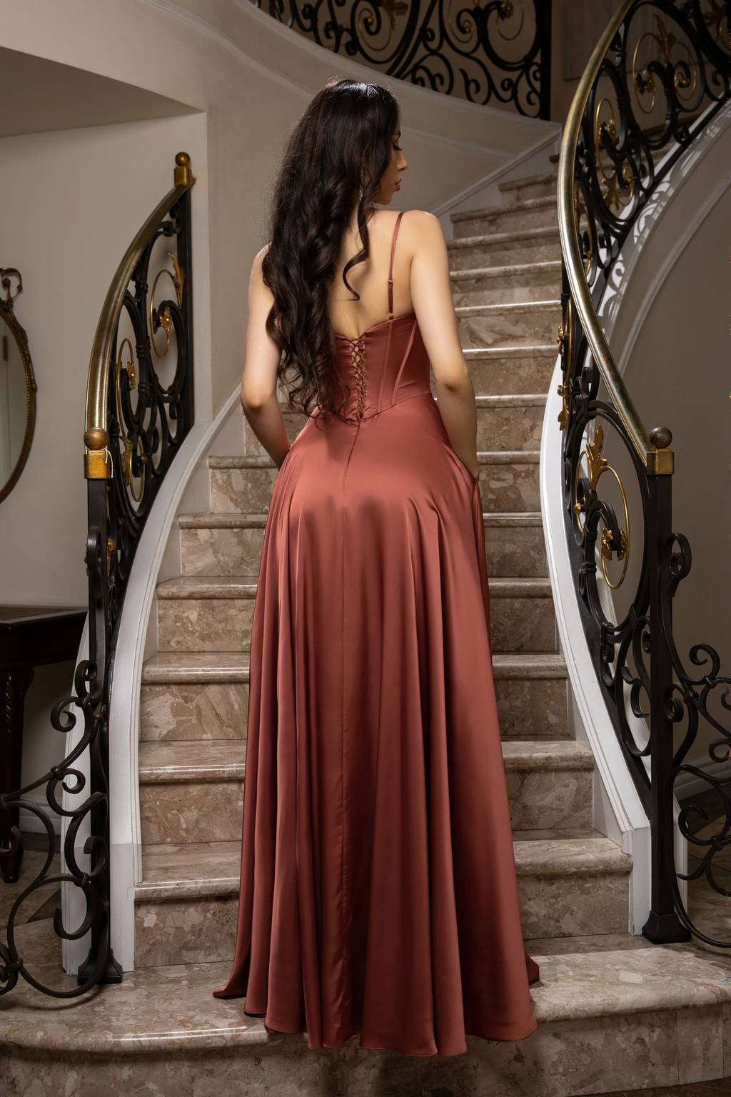 Sweetheart Floor-Length Satin Formal A-Line May Queen 2188