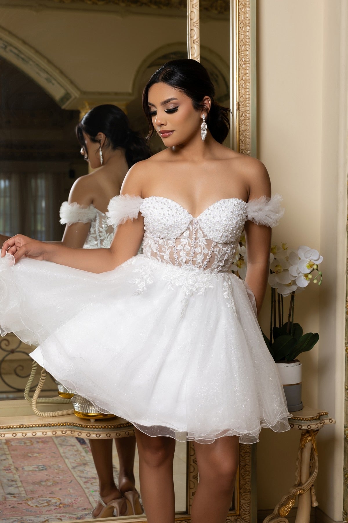 Sweetheart Mini/Short Tulle Cocktail A-Line May Queen MQ2193