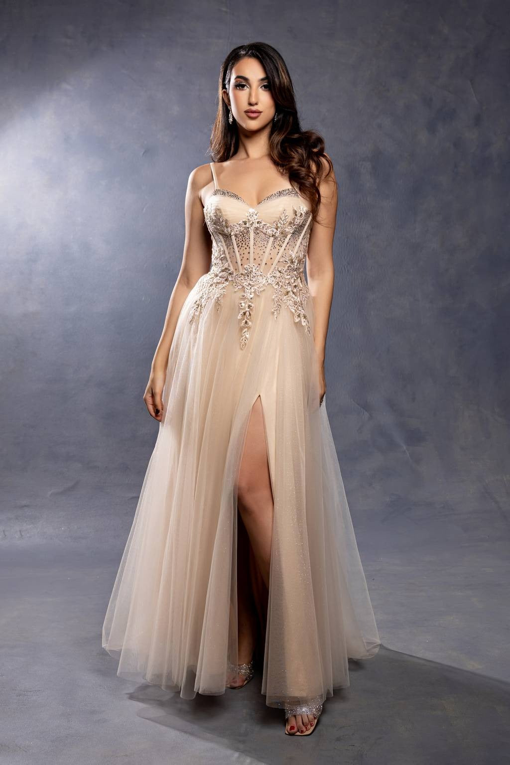 Sweetheart Floor-Length Tulle Prom A-Line May Queen 2209