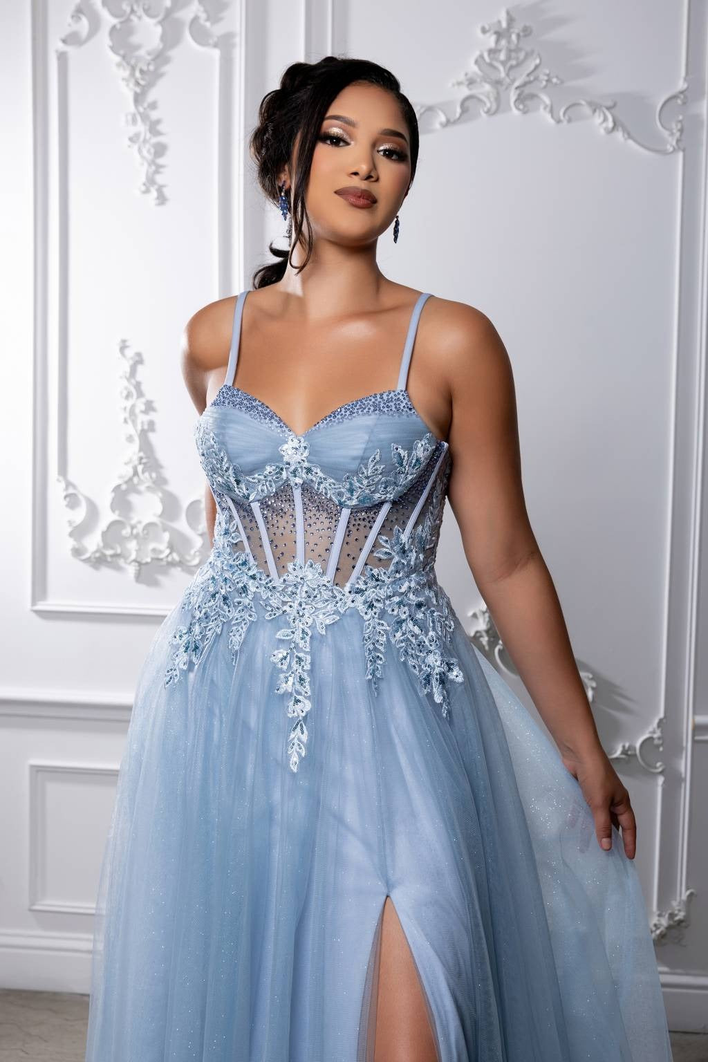 Sweetheart Floor-Length Tulle Prom A-Line May Queen 2209