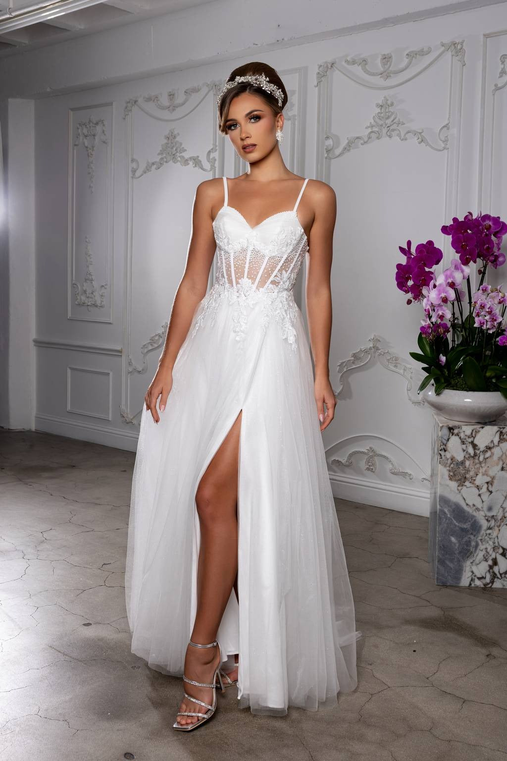 Sweetheart Floor-Length Tulle Prom A-Line May Queen 2209
