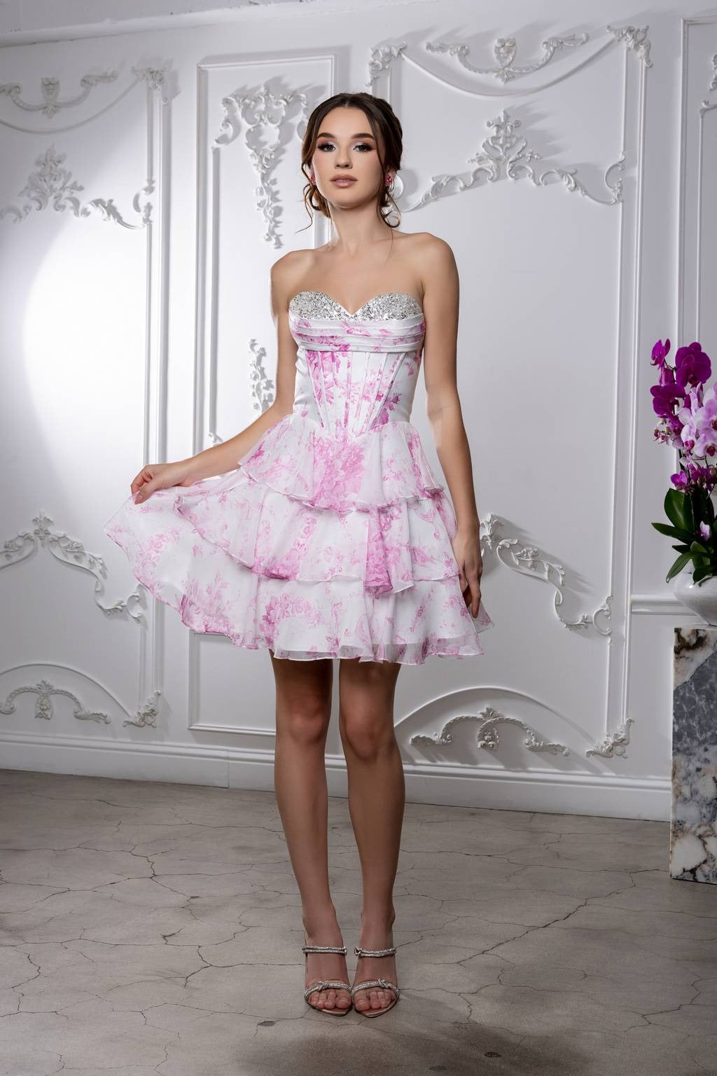 Sweetheart Mini Organza Cocktail Fit & Flare May Queen MQ2215