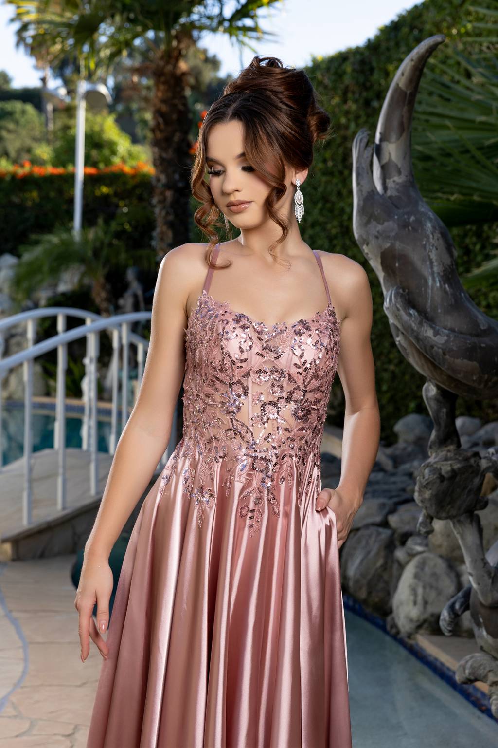 Sweetheart Floor-Length Satin Prom A-Line May Queen MQ2217