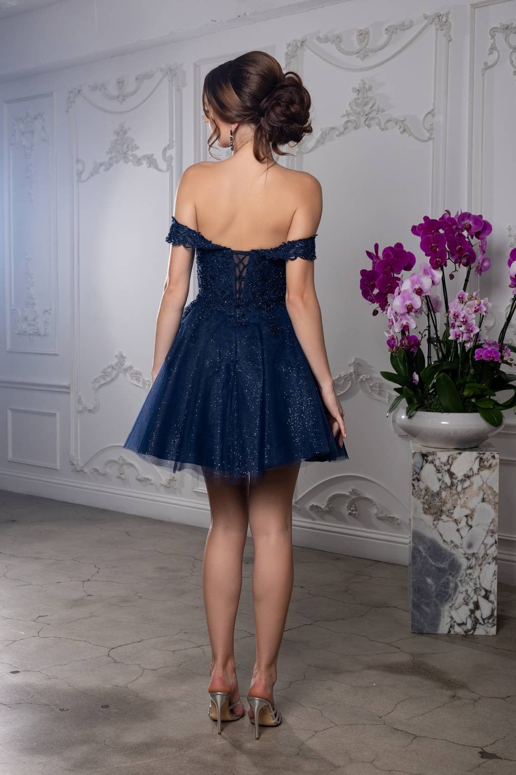 Off-the-Shoulder Mini/Short Tulle Cocktail A-Line May Queen MQ2224