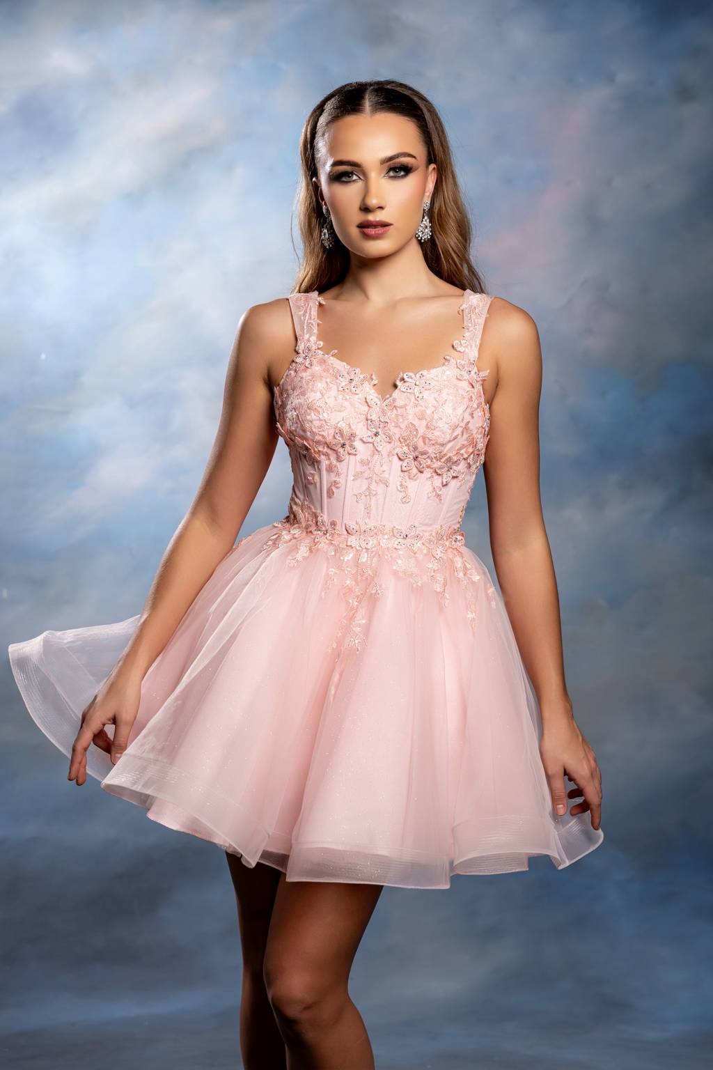 Sweetheart Tulle Mini Cocktail Dress A-Line | May Queen MQ2225