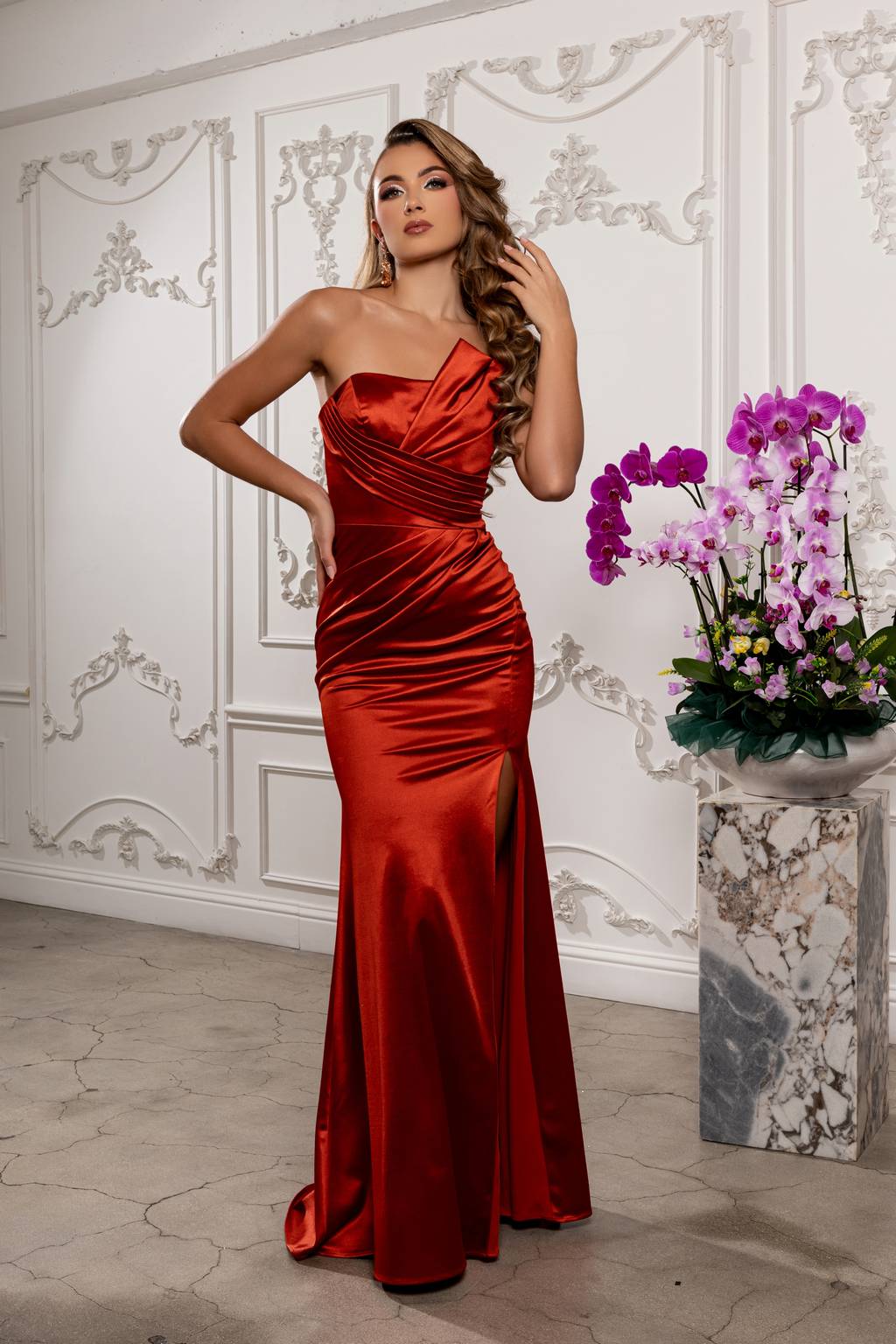 Sweetheart Floor-Length Satin Prom Sheath/Column May Queen 2238