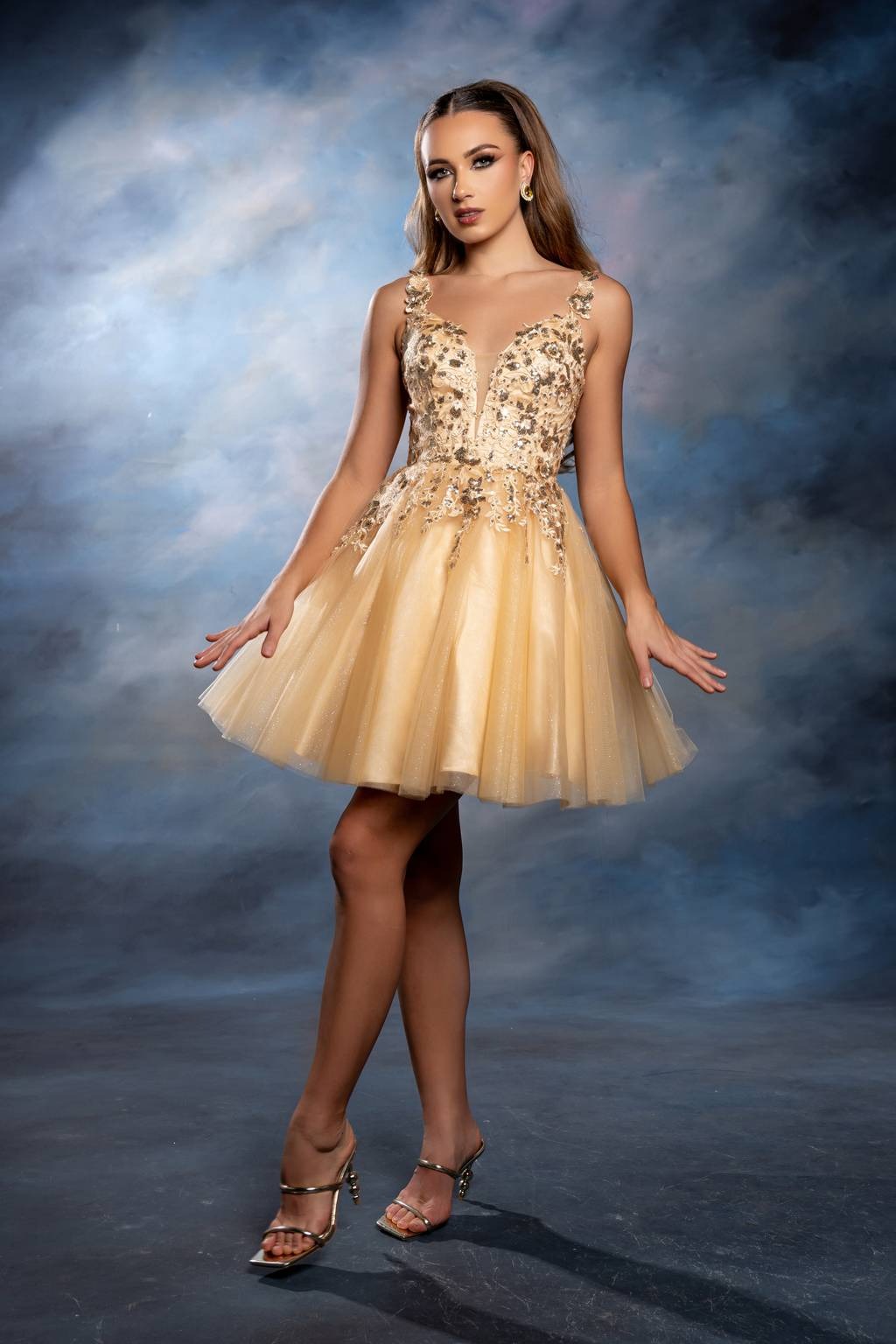 Illusion Mini Short Tulle Cocktail A-Line May Queen MQ2246