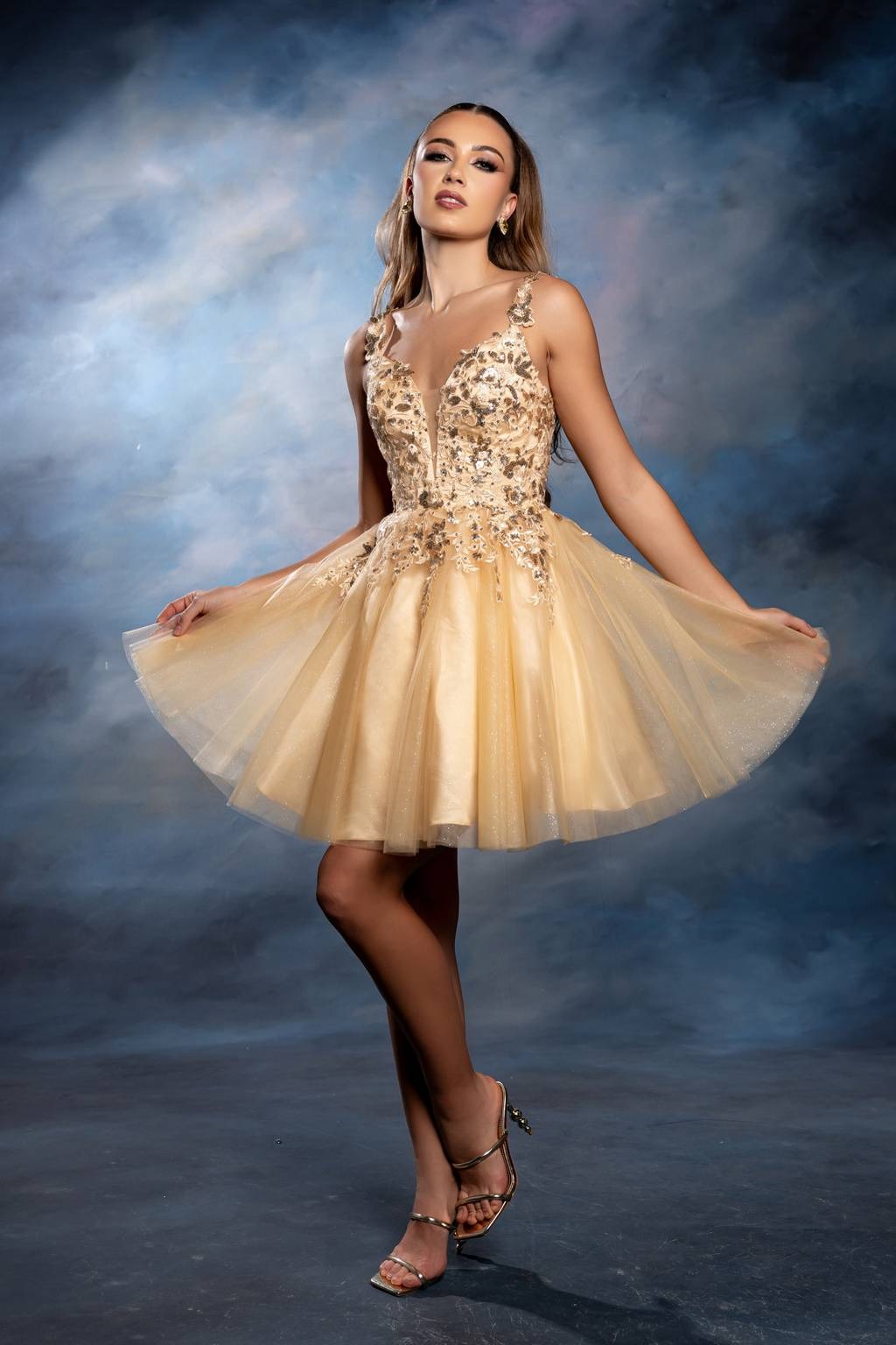 Illusion Mini Short Tulle Cocktail A-Line May Queen MQ2246