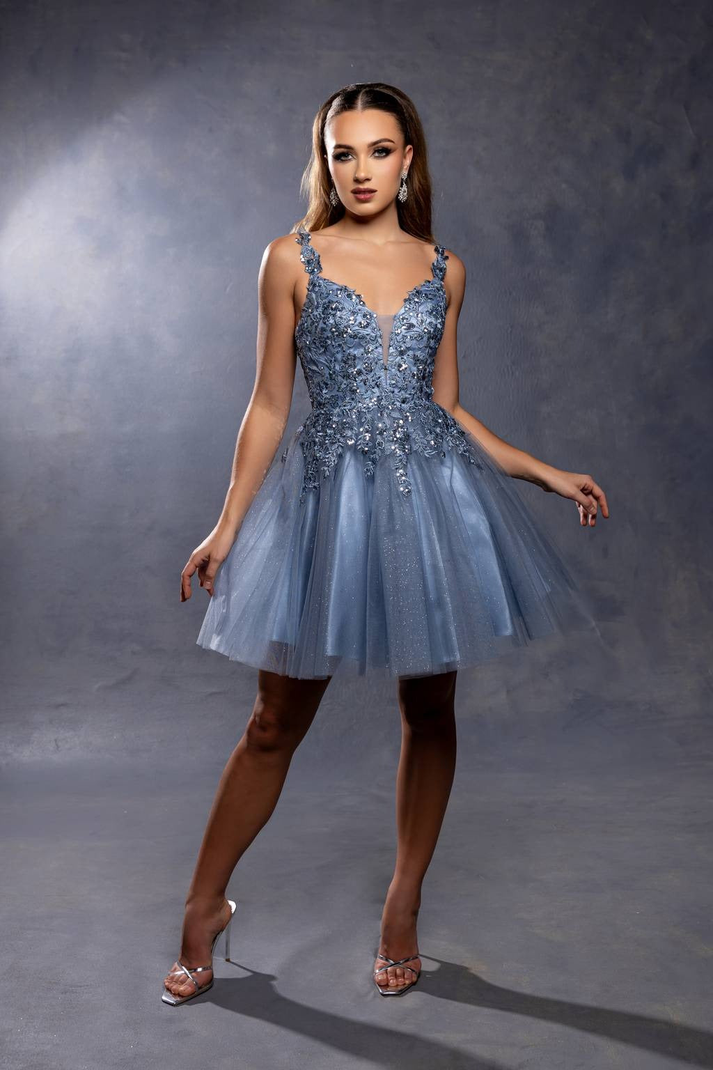 Illusion Mini Short Tulle Cocktail A-Line May Queen MQ2246
