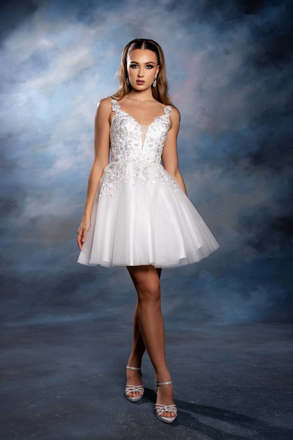 Illusion Mini Short Tulle Cocktail A-Line May Queen MQ2246