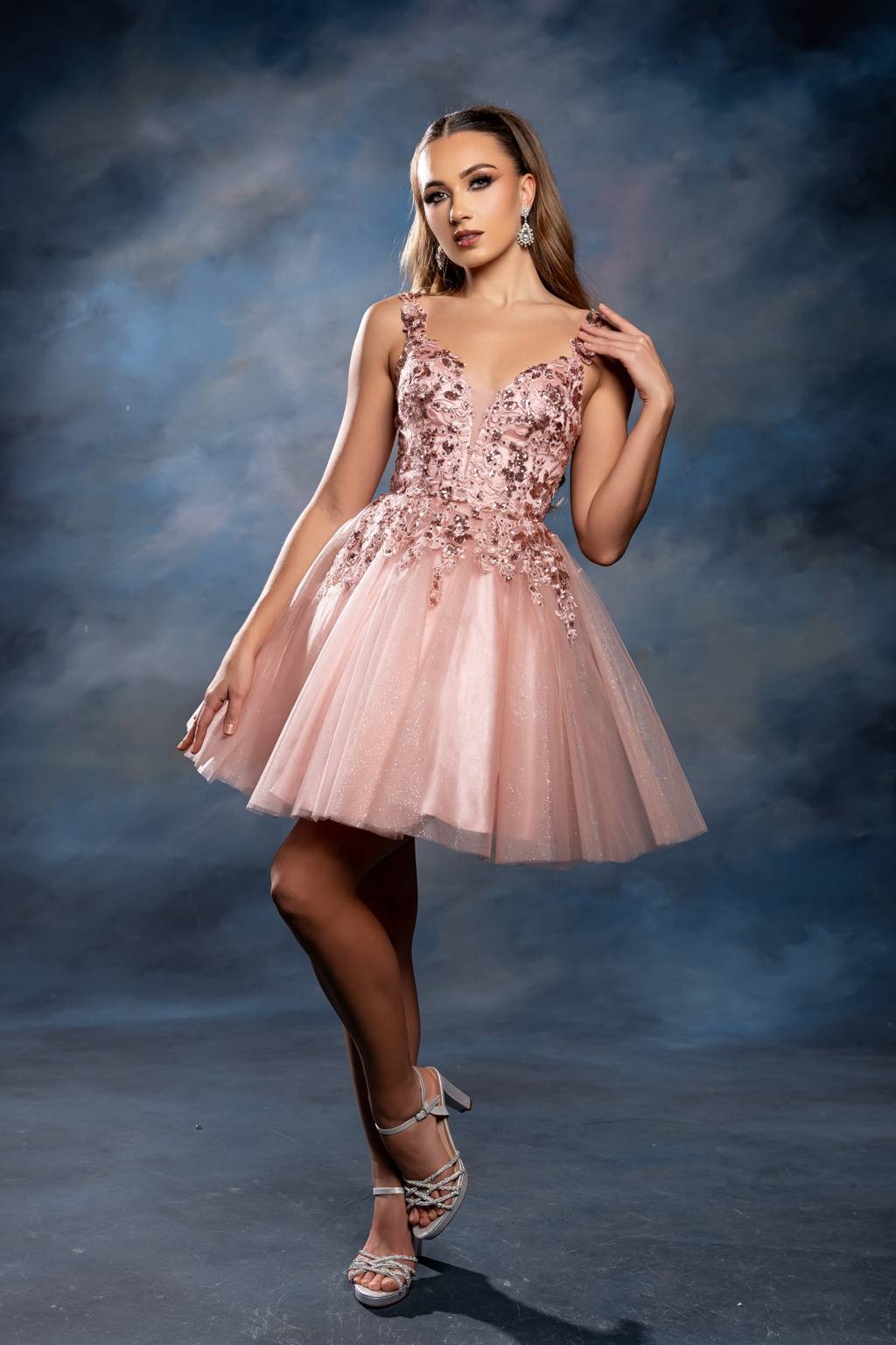 Illusion Mini Short Tulle Cocktail A-Line May Queen MQ2246