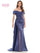 Formal Dresses Long Off Shoulder Formal Dress Navy