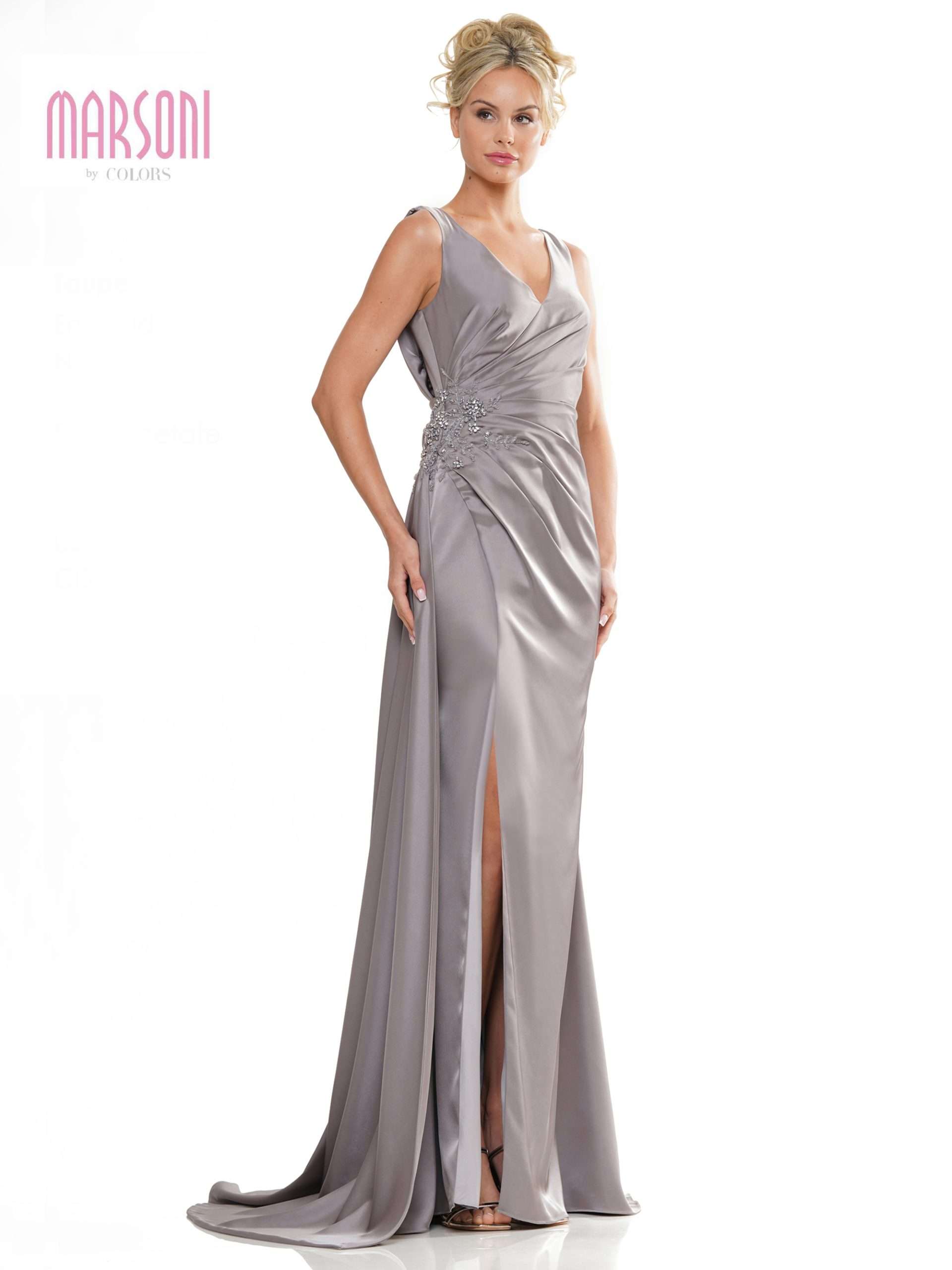 Marsoni MV1246 Long Beaded Formal Evening Dress