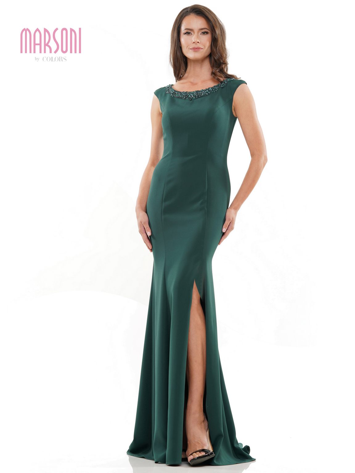 Prom Dresses Long Sleeveless Fitted Formal Dress Deep Green
