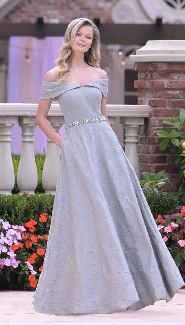Marsoni MV1265 Mother of the Bride V Neck Cap Sleeve A Line Dress