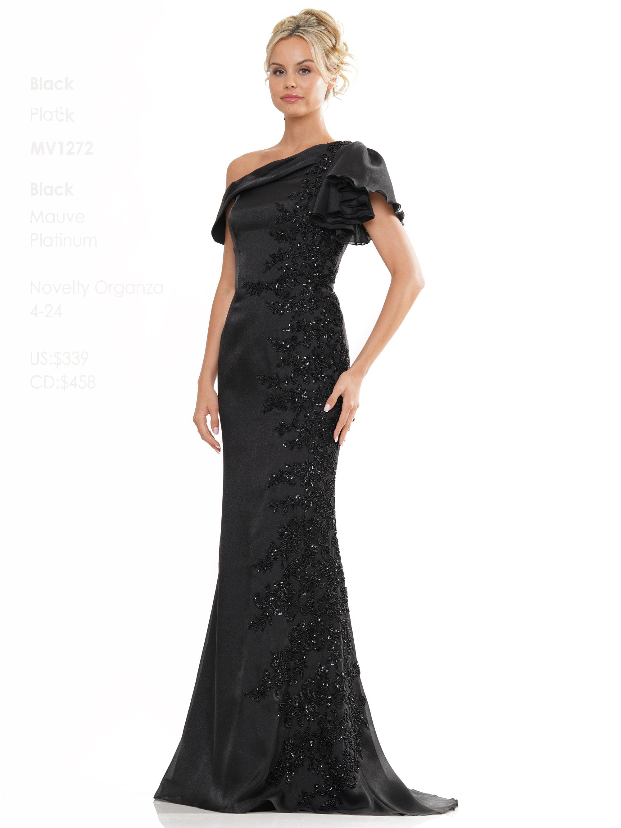 Mother of the Bride Dresses Mother of the Bride One Shoulder Lace Applique Dress Platinum