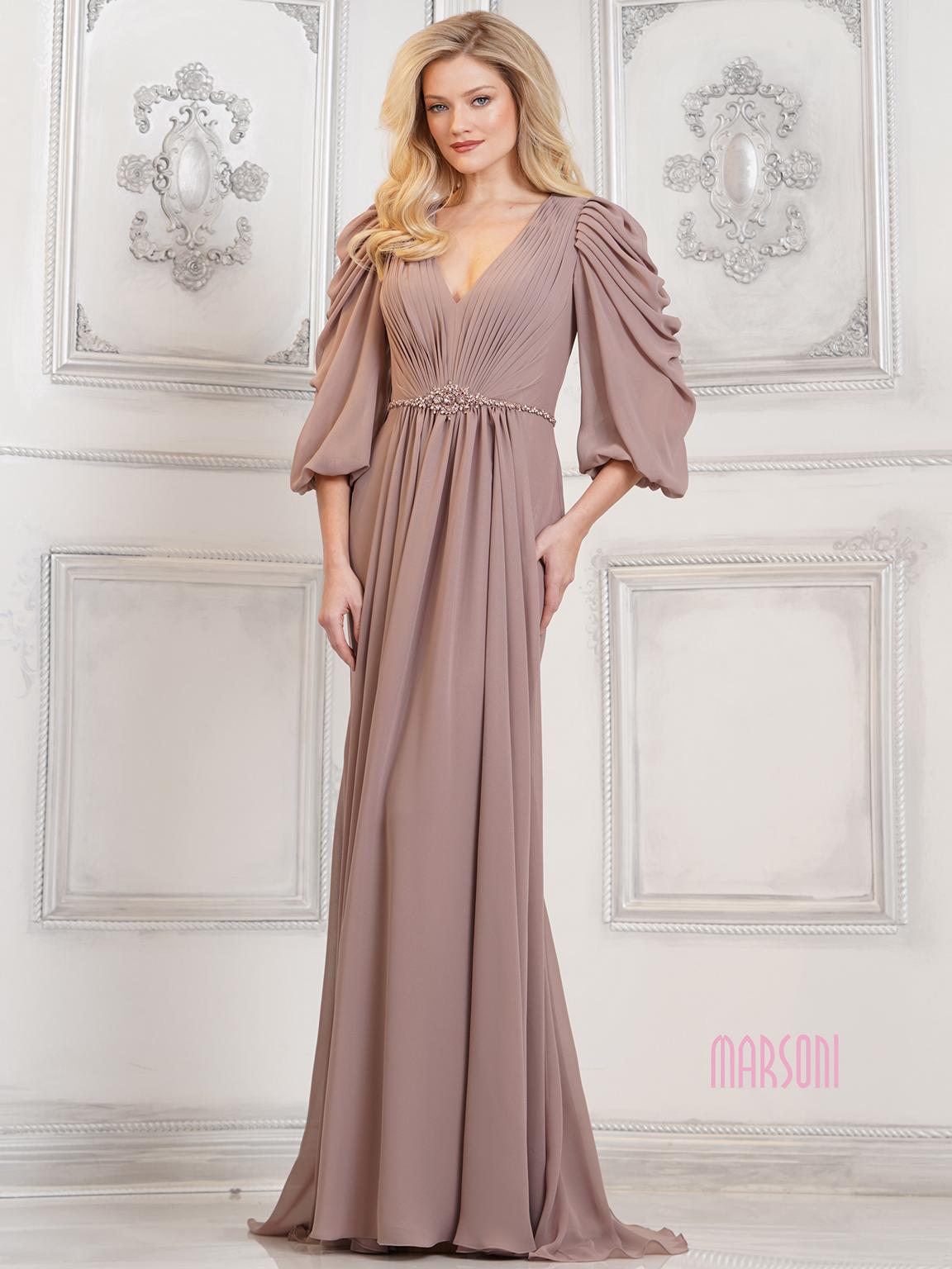 Marsoni MV1287 Long Formal Mother of the Bride Beaded Dress