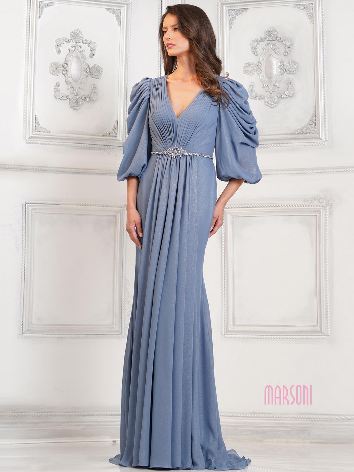 Marsoni MV1287 Long Formal Mother of the Bride Beaded Dress