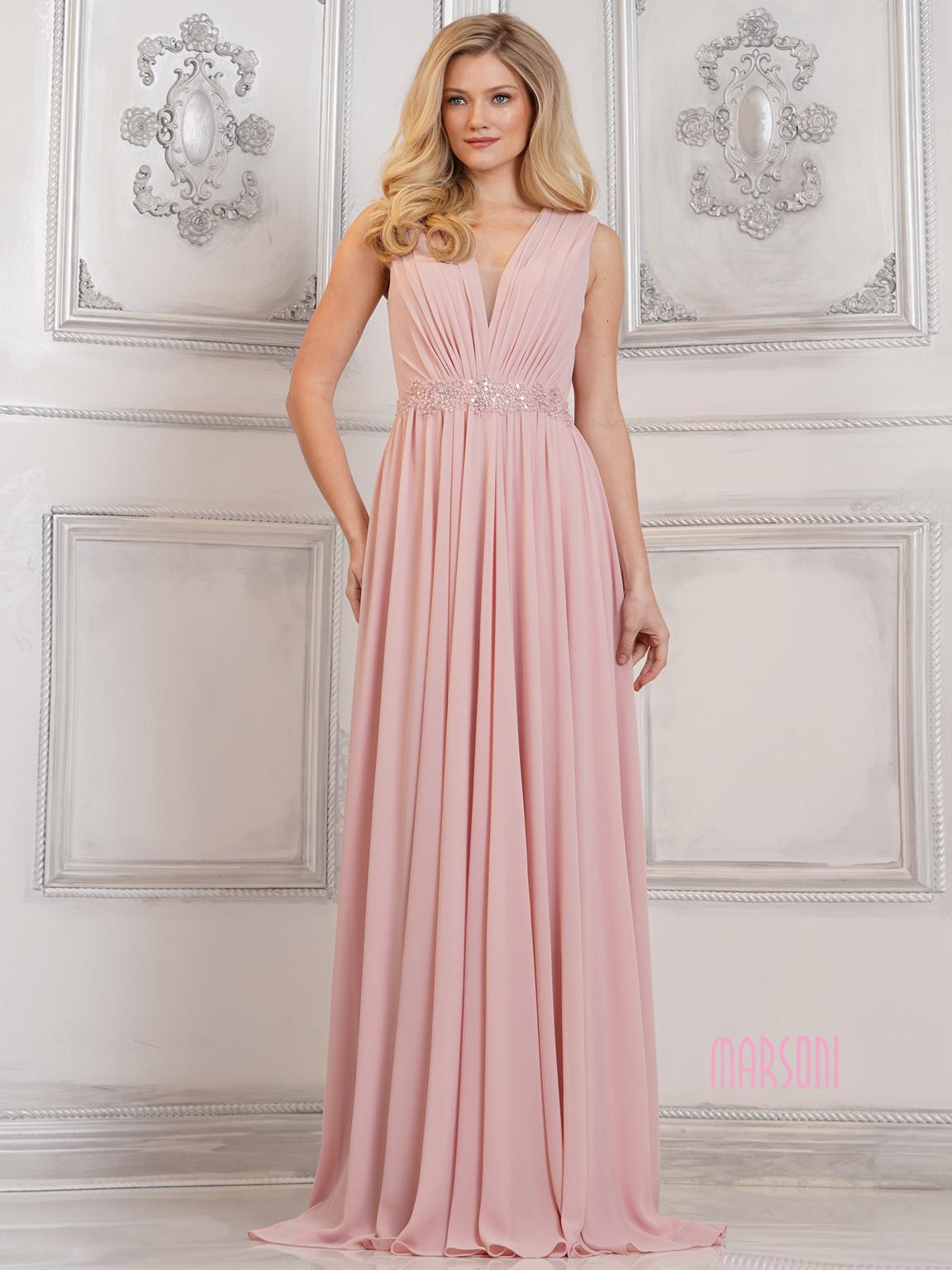 Black Marsoni MV1292 Long A Line Formal Evening Dress for $416.0 – The ...