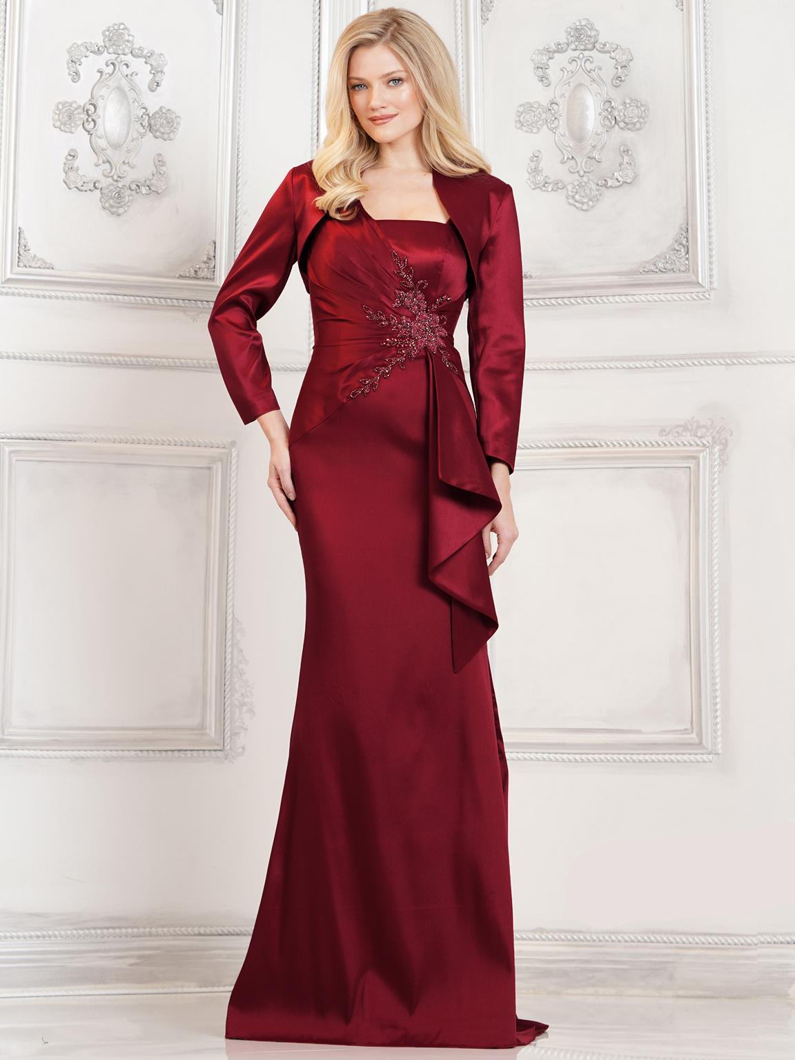 Marsoni MV1294 Long Beaded Formal Jacket Dress The Dress Outlet Marsoni MV1294 Long Beaded Formal Jacket Dress The Dress Outlet