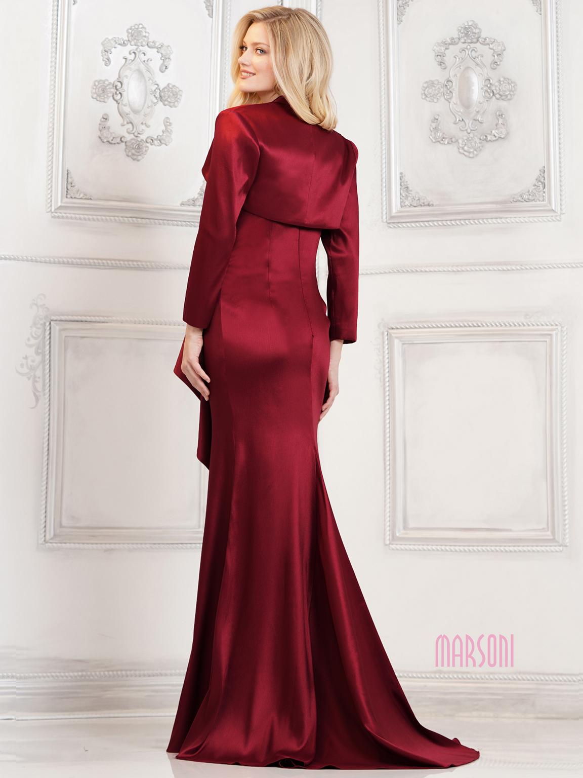Marsoni MV1294 Long Beaded Formal Jacket Dress