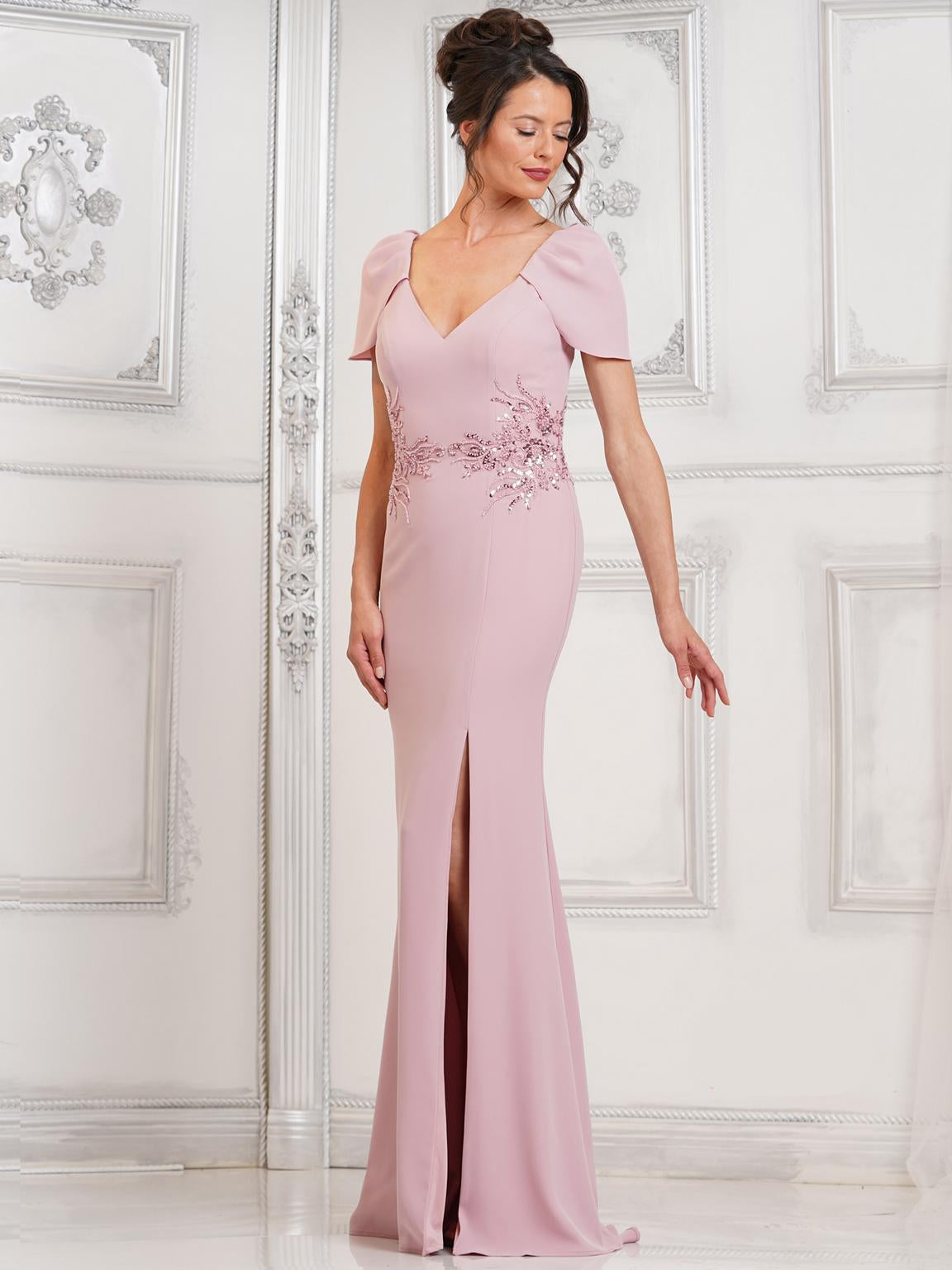 Mother of the Bride Dresses Long Fitted Mother of the Bride Dress Rose