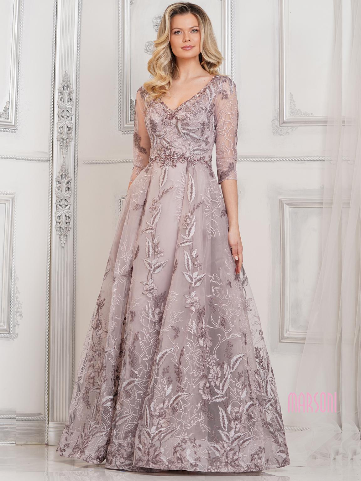Marsoni MV1298 Long Formal Mother of the Bride Beaded Dress