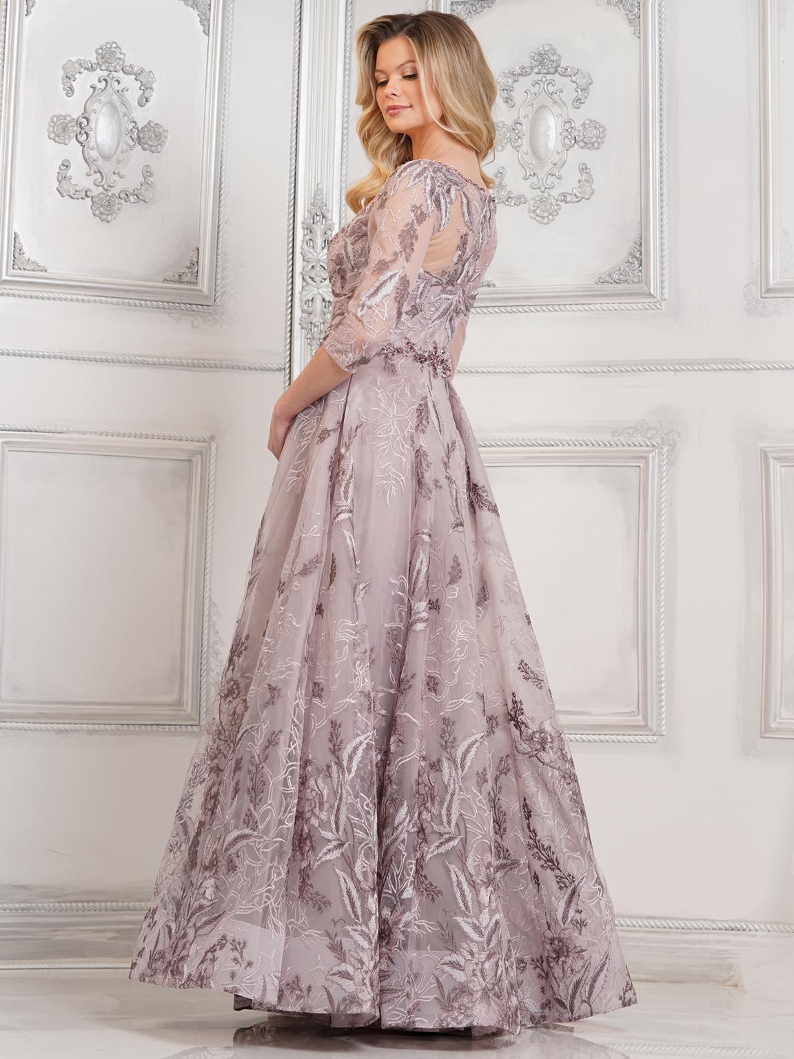 Mother of the Bride Dresses Long A Line Beaded Mother of the Bride Dress Mauve