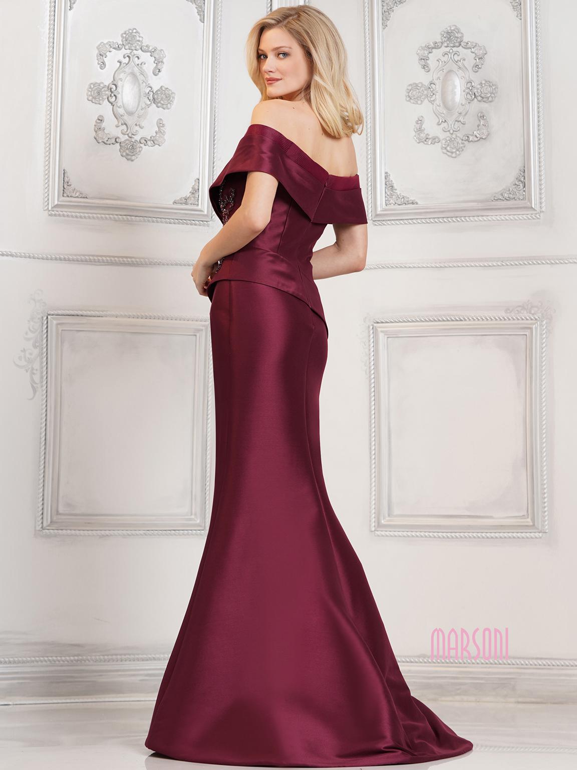 Marsoni MV1312 Long Beaded Formal Fitted Evening Dress