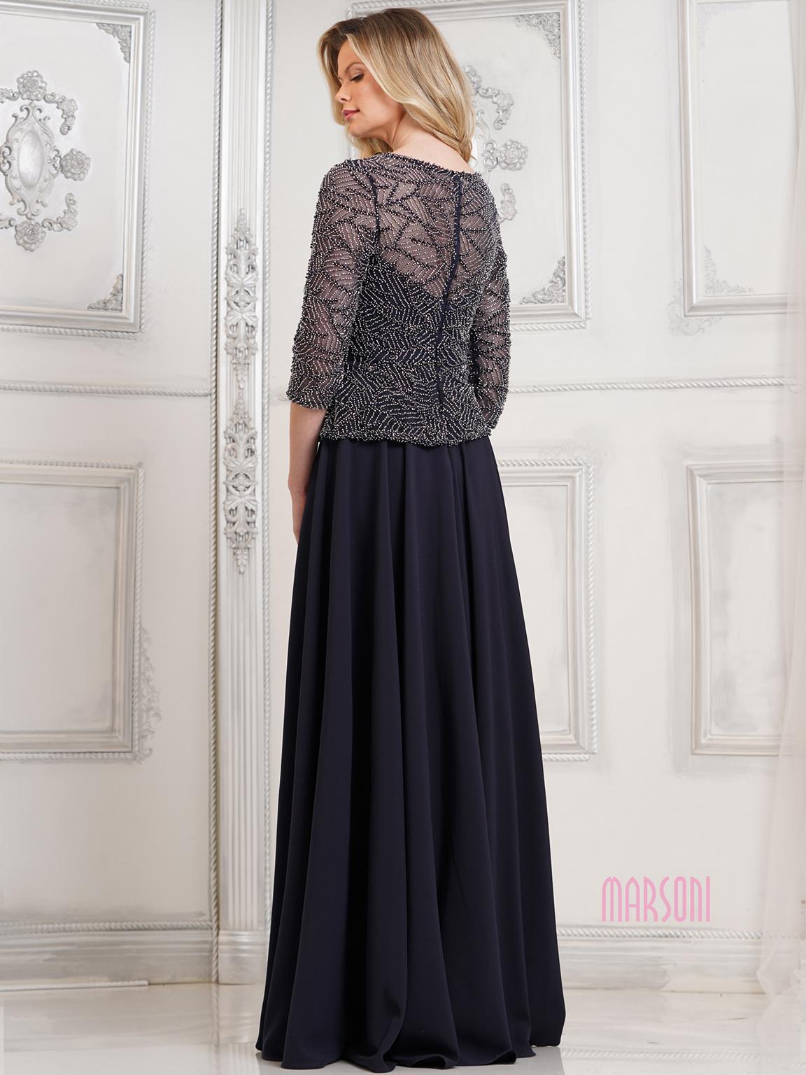 Marsoni MV1319 Beaded Mother of the Bride Long Formal Dress