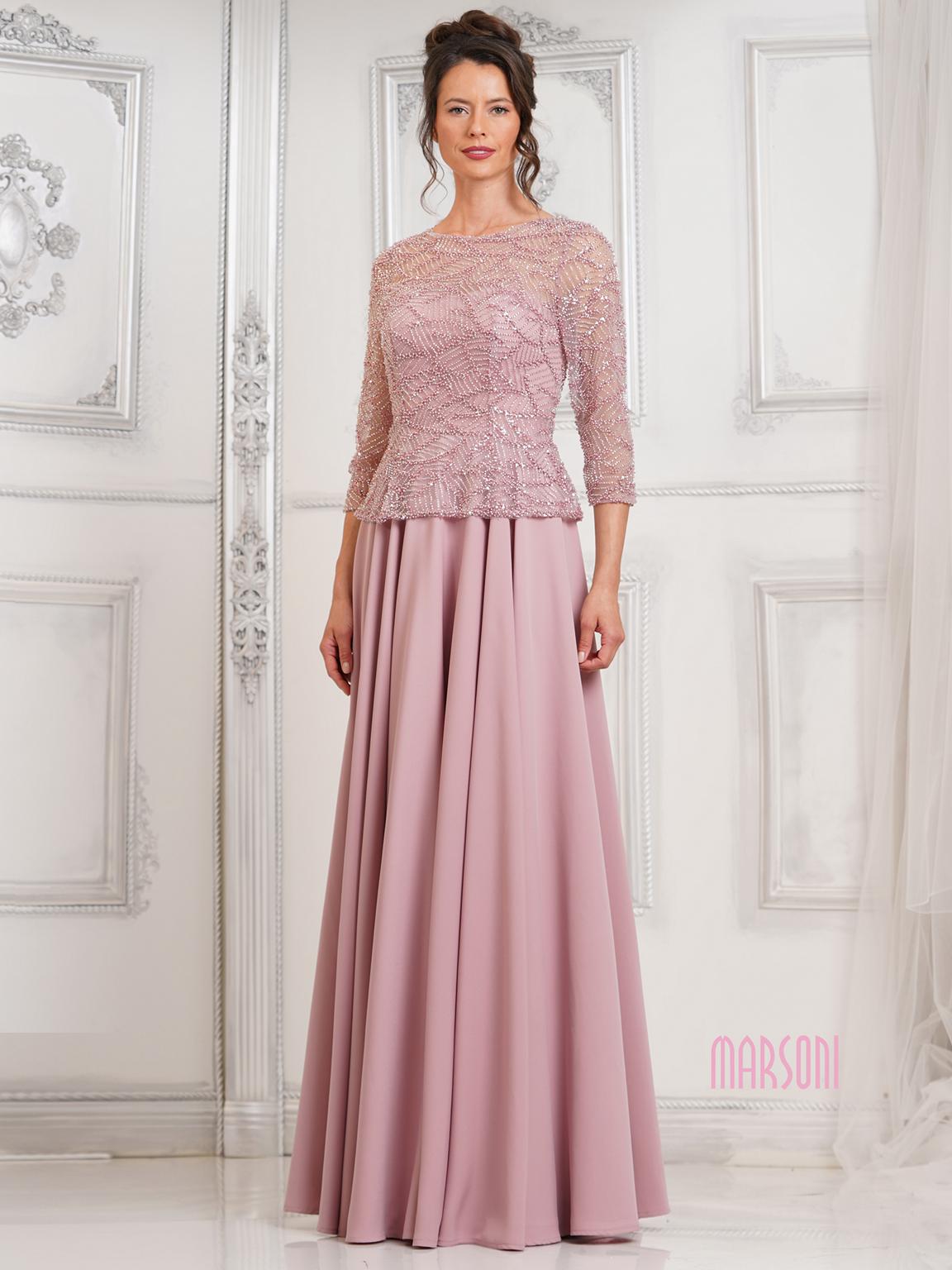 Marsoni MV1319 Beaded Mother of the Bride Long Formal Dress