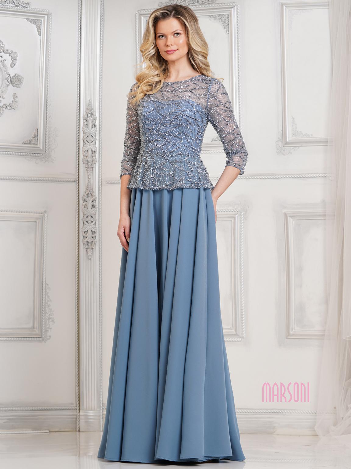 Marsoni MV1319 Beaded Mother of the Bride Long Formal Dress