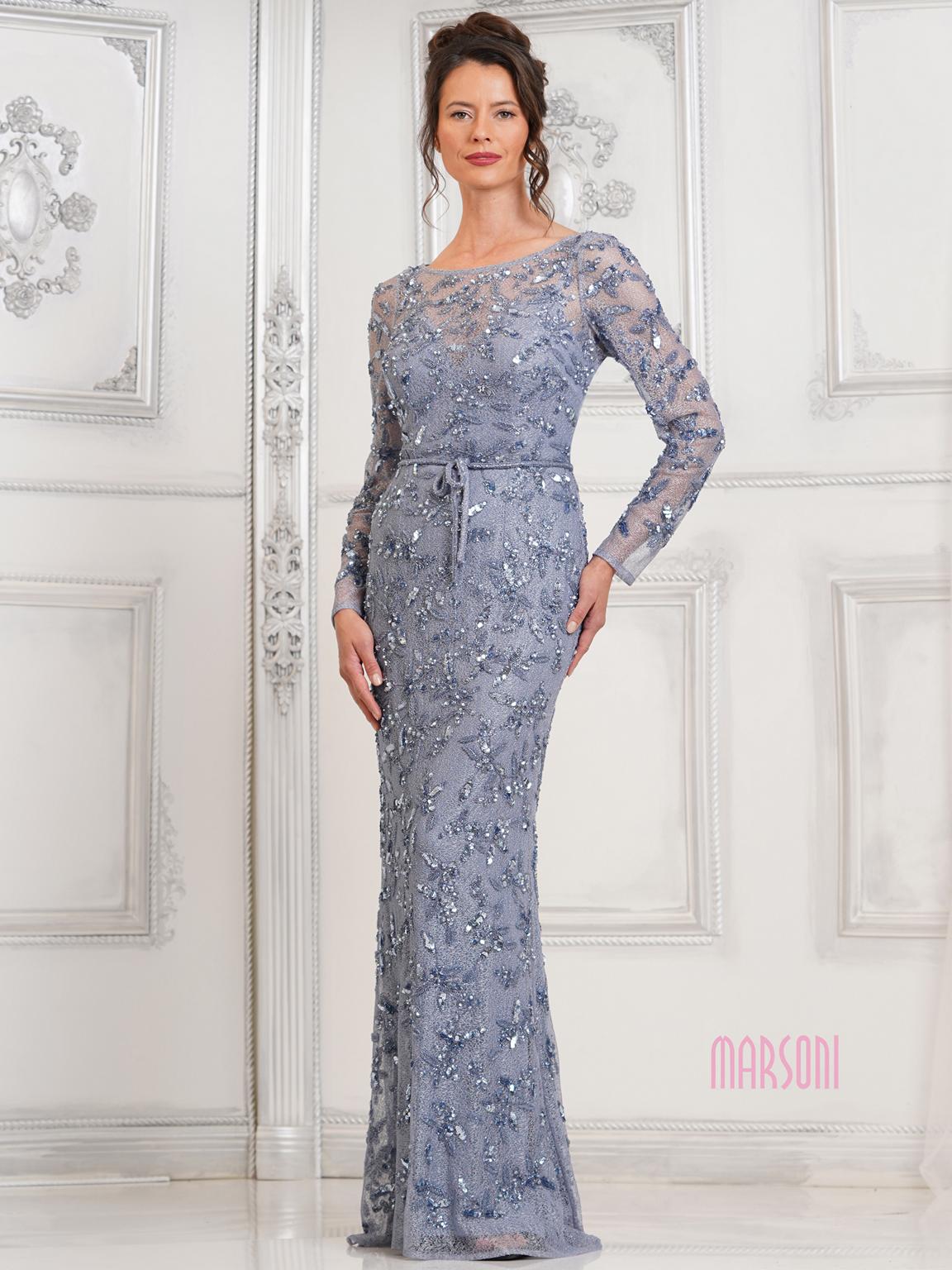 Marsoni MV1321 Long Sleeve Mother of the Bride Formal Dress