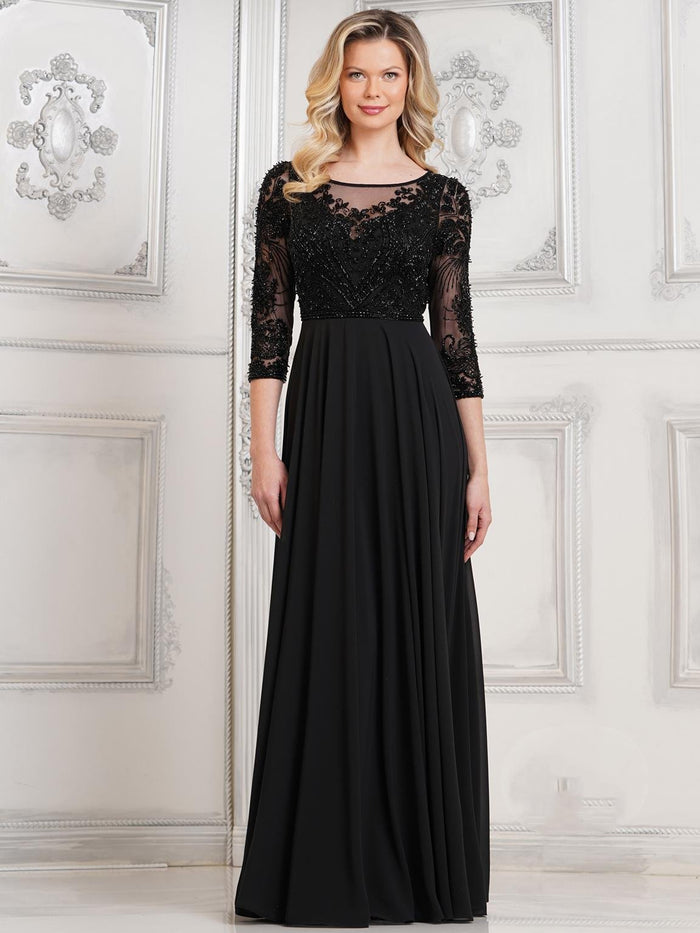 Mother of the Bride Dresses Mother of the Bride Long Beaded Dress Black