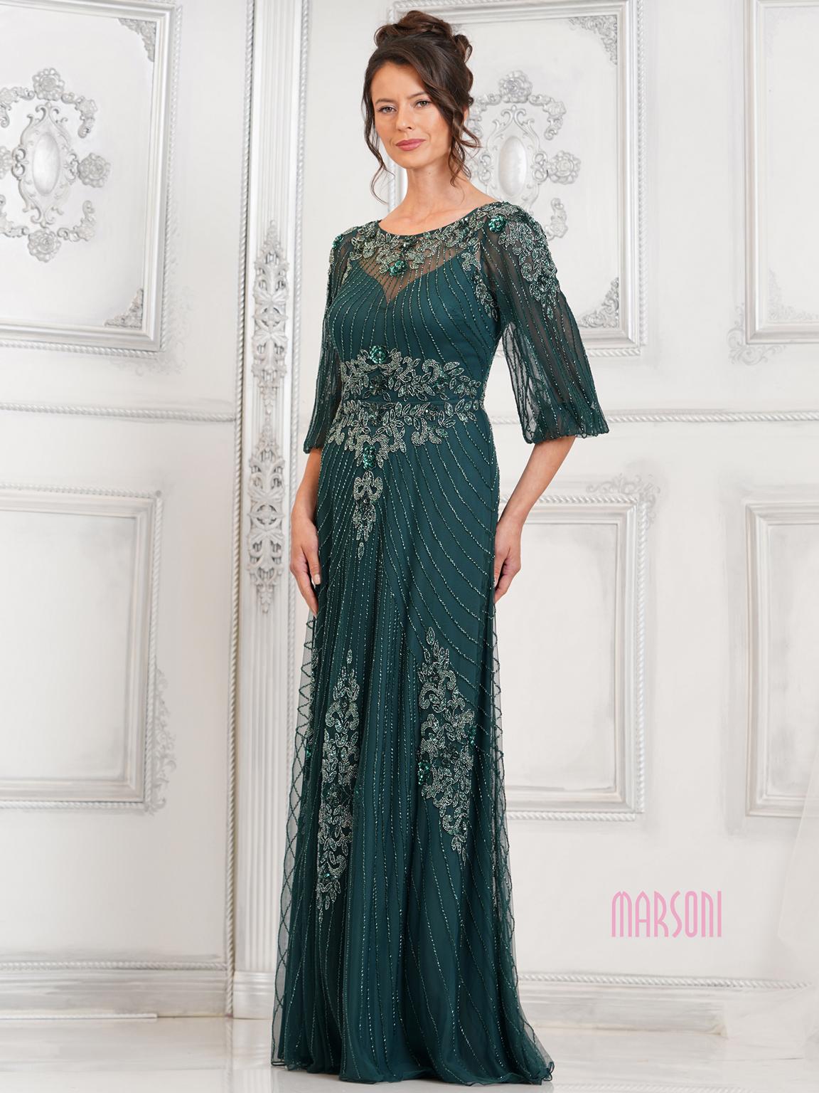 Marsoni MV1323  Beaded Mother of the Bride Long Dress