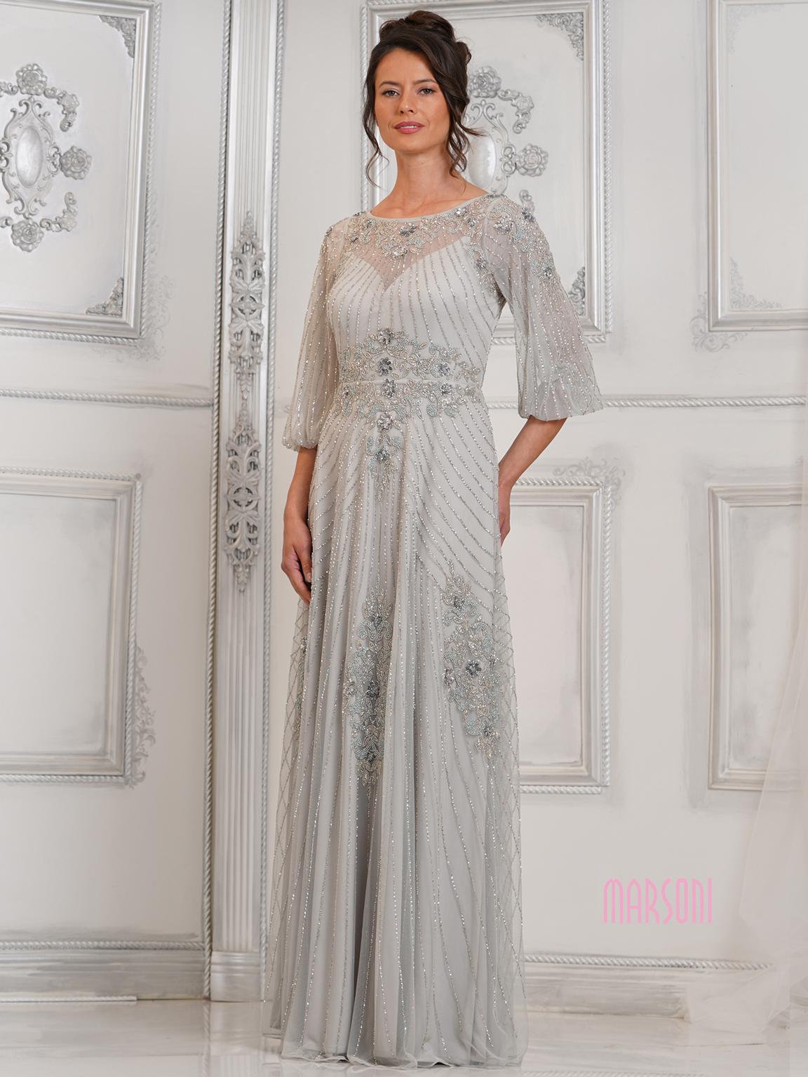 Marsoni MV1323  Beaded Mother of the Bride Long Dress