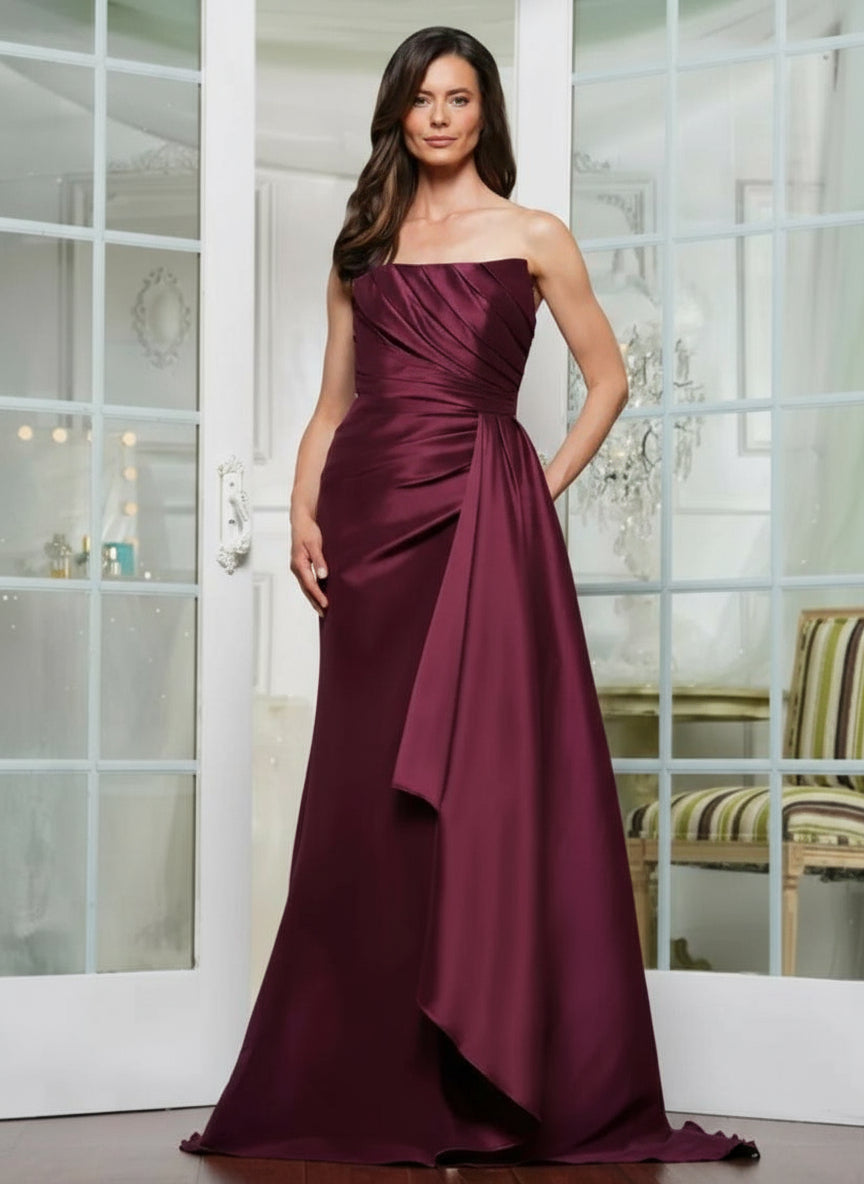 Marsoni MV1326 Long Fitted Formal Pleated Evening Dresses