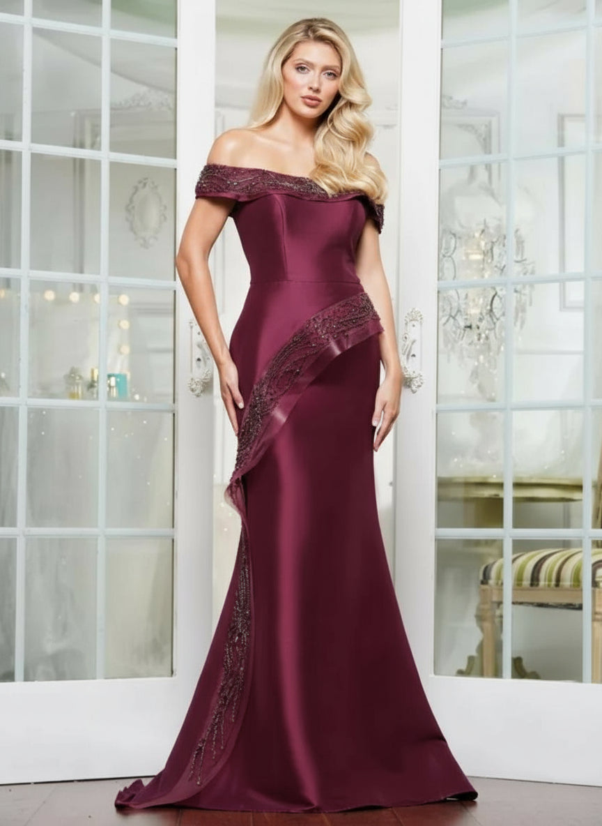 Formal Dresses Formal Long Fitted Dress Wine