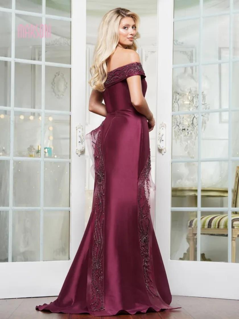 Marsoni MV1332 Beaded Formal Long Fitted Evening Dress
