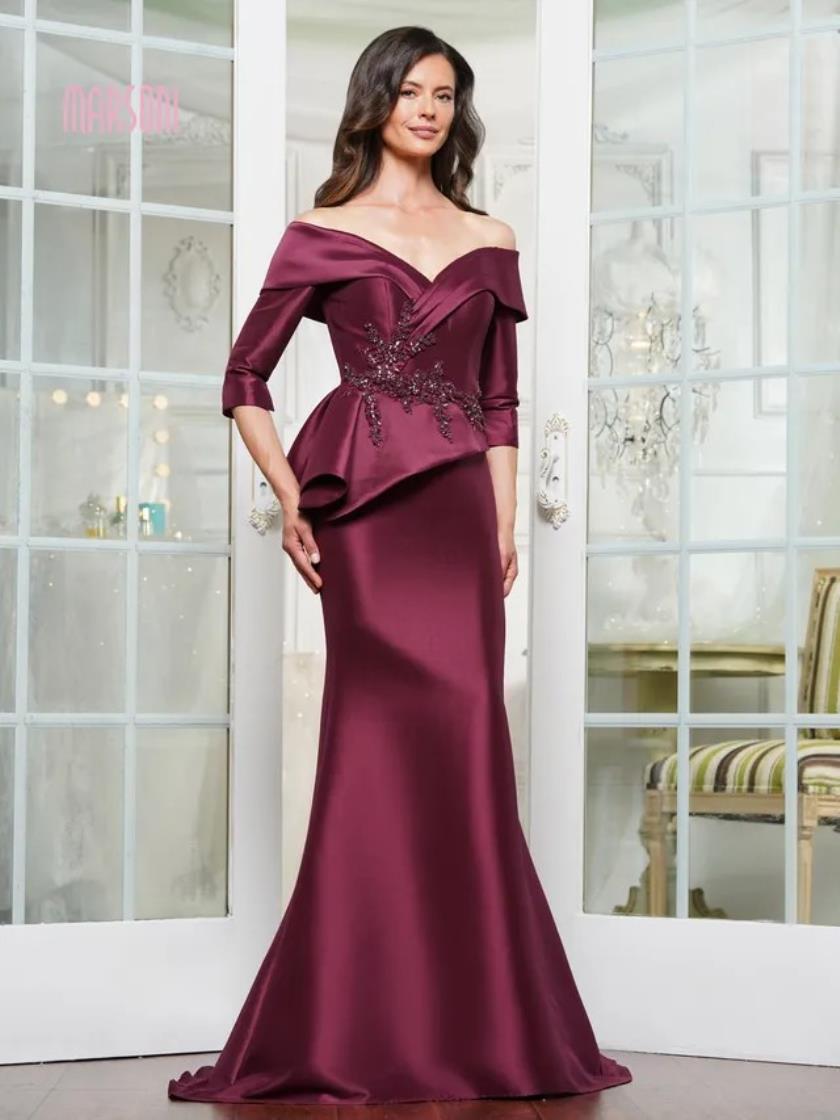 Marsoni MV1333 Long Formal Beaded Mermaid Evening Dress