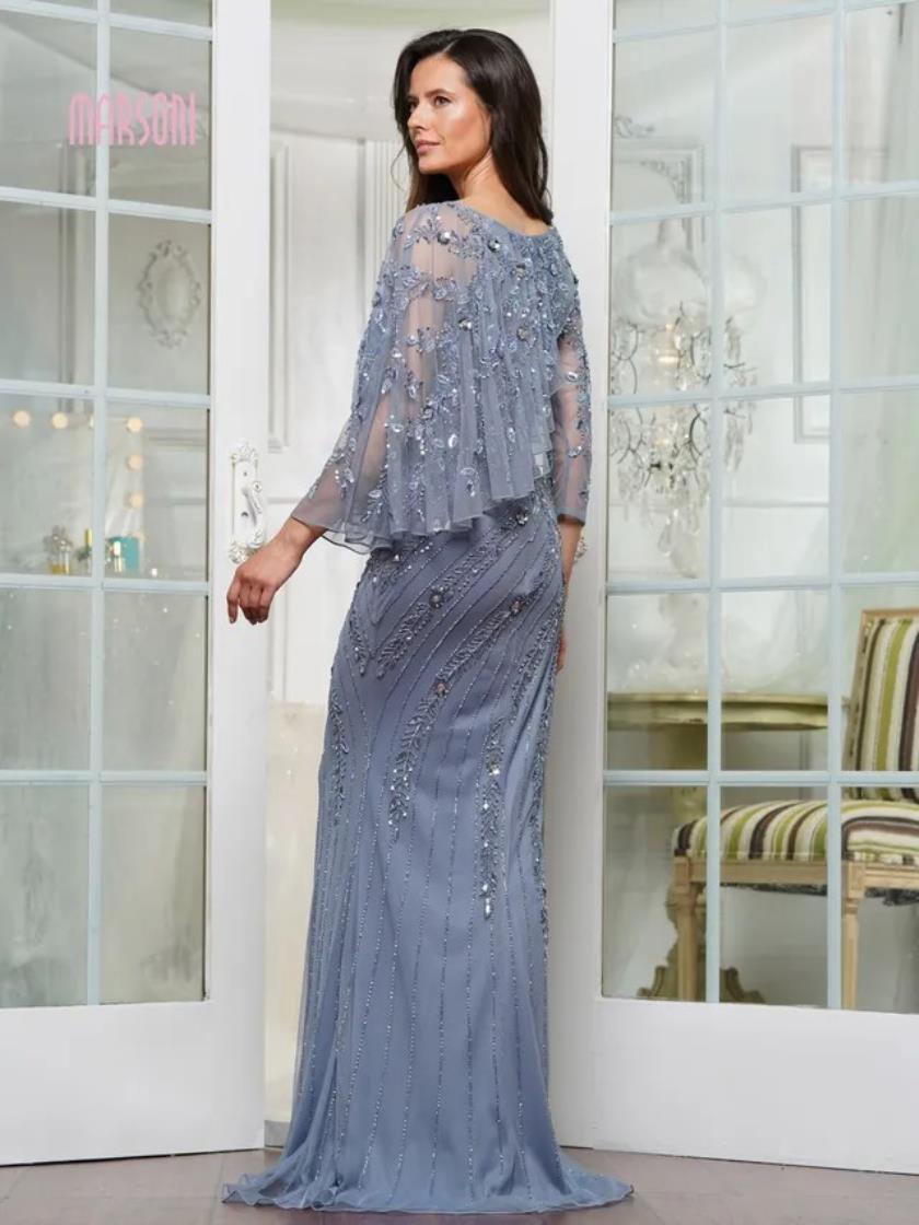 Mother of the bride slate blue dress sales