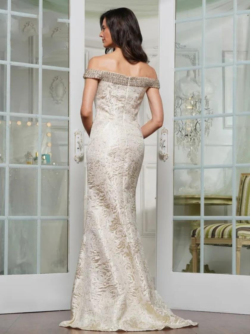Formal Dresses Long Fitted Formal Dress Light Gold