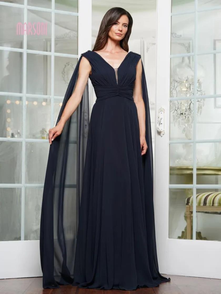 Marsoni MV1349 Long A Line Evening Formal Dress