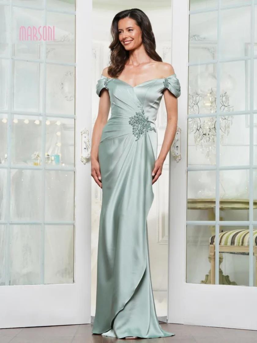 Marsoni MV1351 Long Fitted Evening Formal Dress