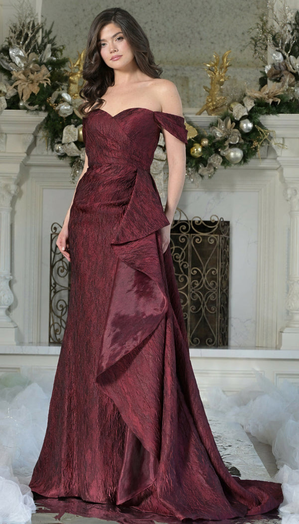 Marsoni MV1365 Long Formal Ruffle Evening Prom Dress