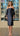 Cocktail Dresses Short Fitted Knee Length Cocktail Dress Navy